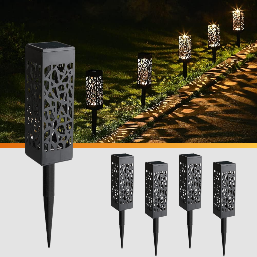 Luces solares modernas para camino