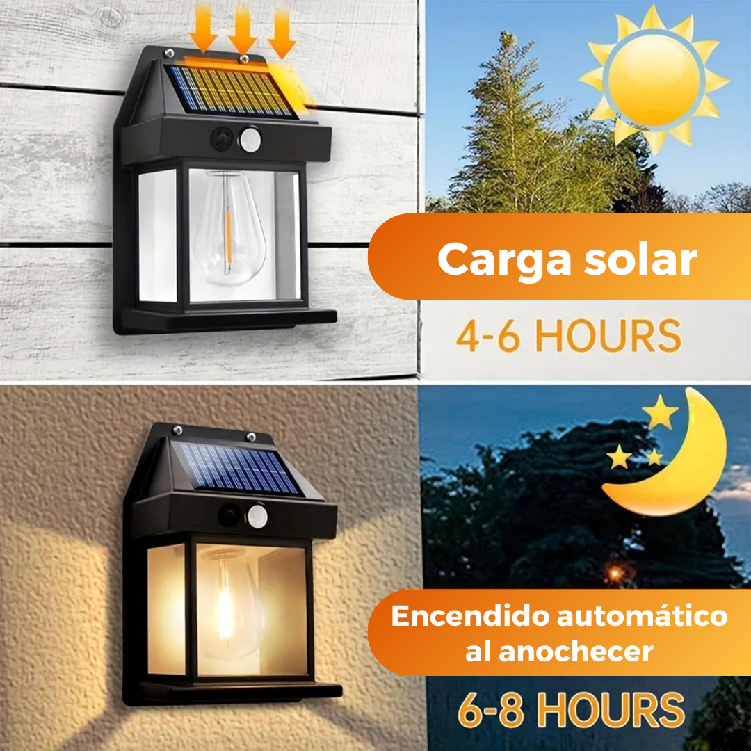Farola con carga solar para exteriores (OFERTA 2x1)