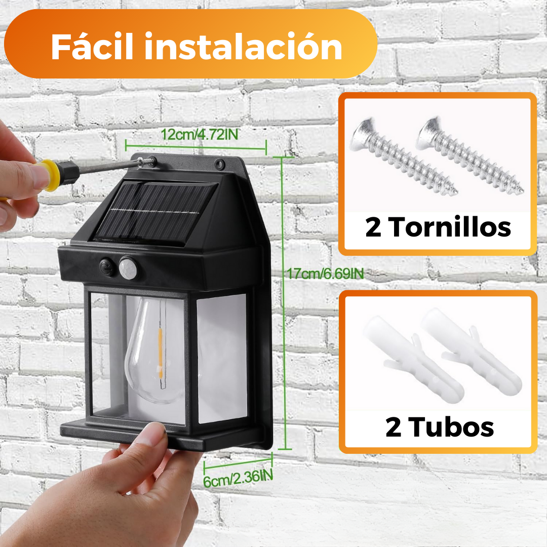Farola con carga solar para exteriores (OFERTA 2x1)