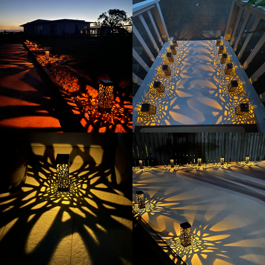Luces solares modernas para camino